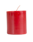 Silindir Parlak Kırmızı Mum: