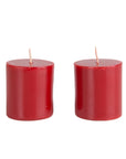 Silindir Parlak Kırmızı Mum: